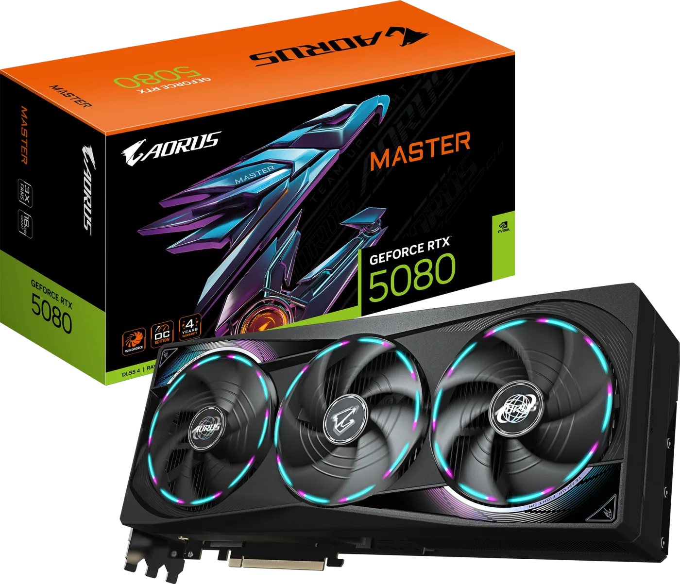 Видеокарта Gigabyte GeForce RTX 5080 AORUS MASTER 16 ГБ