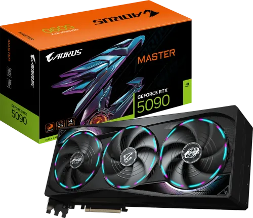 Видеокарта Gigabyte GeForce RTX 5090 AORUS MASTER 32 ГБ, чёрная